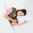  Malouf Shoulder Zoned Dough® + Bamboo Charcoal Queen Bed Pillow ZZQQSCMPZB IMAGE 4