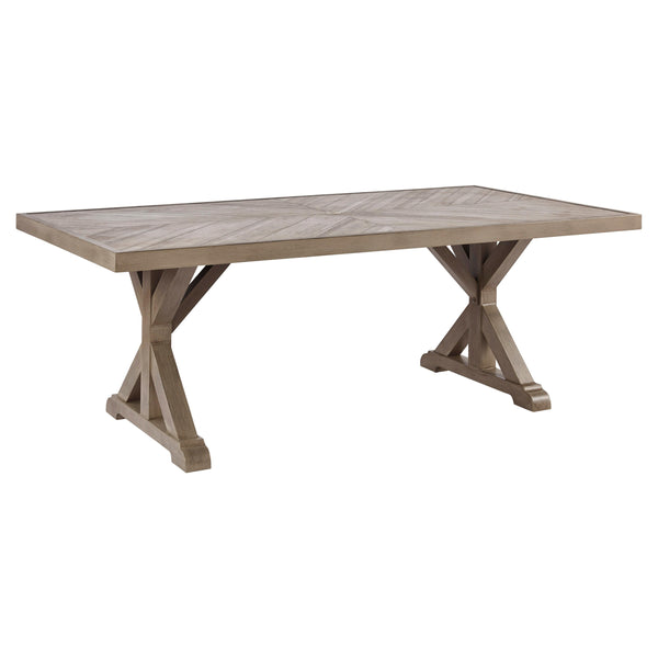  Signature Design by Ashley Beachcroft P791-625 Rectangular Dining Table with Umbrella Option IMAGE 1