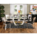  Furniture of America Nova Dining Table with Glass Top and Pedestal Base CM3728T-TABLE IMAGE 8