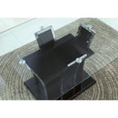  Furniture of America Glenview Dining Table with Glass Top and Pedestal Base CM8372BK-T-TABLE IMAGE 2