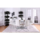  Furniture of America Richfield Dining Table with Glass Top and Pedestal Base CM3362T-TABLE IMAGE 5
