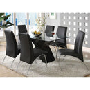  Furniture of America Wailoa Dining Table with Glass Top and Pedestal Base CM8370BK-T-TABLE IMAGE 4