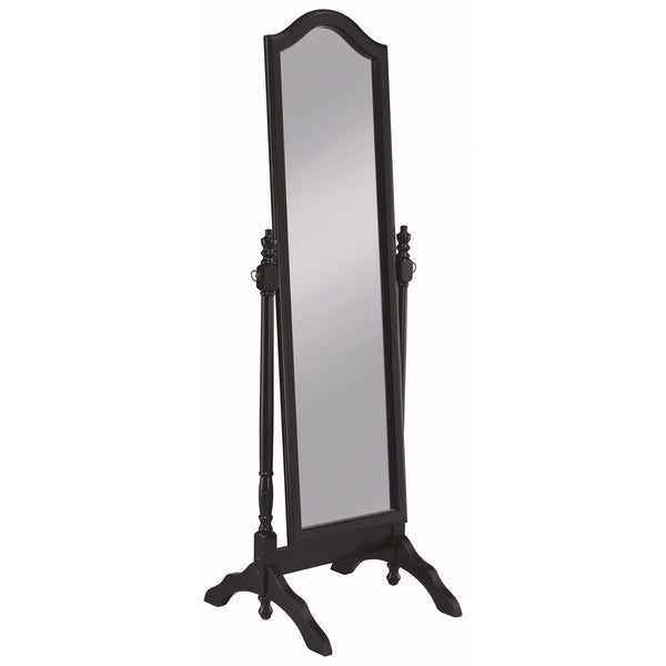  Coaster Furniture Cabot 950801 Wood Adjustable Full Length Cheval Mirror - Black IMAGE 1
