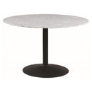  Coaster Furniture Bartole 108020 Round 48-inch Italian Marble Top Dining Table - White IMAGE 1