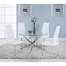  Coaster Furniture Beckham 106440 Round 46-inch Glass Top Dining Table - Chrome IMAGE 2
