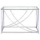  Coaster Furniture Lille 720499 Glass Top Entryway Sofa Console Table Accents - Chrome IMAGE 2