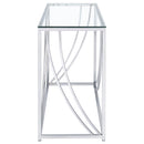  Coaster Furniture Lille 720499 Glass Top Entryway Sofa Console Table Accents - Chrome IMAGE 3