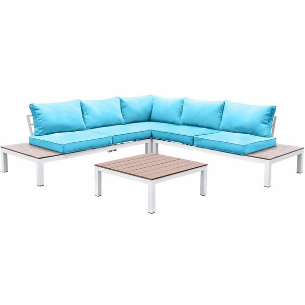  Furniture of America Winona CM-OS2580-PK Patio Sectional w/ Ottoman IMAGE 1