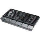  Samsung 36-inch Built-in Gas Cooktop with Wi-Fi and Bluetooth Connected NA36N7755TS/AA IMAGE 3
