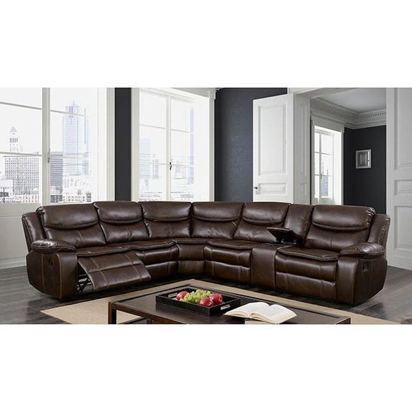  Furniture of America Pollux CM6982BR Sectional IMAGE 1