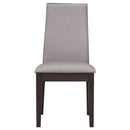  Coaster Furniture Spring Creek 106583 Upholstered Dining Chair - Taupe (Set of 2) IMAGE 2