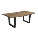  Coast2Coast Knox 75354 Industrial Style Solid Acacia Wood Dining Table with Live Edge and Iron Legs IMAGE 1
