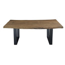  Coast2Coast Knox 75354 Industrial Style Solid Acacia Wood Dining Table with Live Edge and Iron Legs IMAGE 2