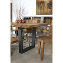  Coast2Coast Knox 75354 Industrial Style Solid Acacia Wood Dining Table with Live Edge and Iron Legs IMAGE 4