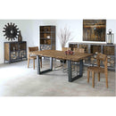  Coast2Coast Knox 75354 Industrial Style Solid Acacia Wood Dining Table with Live Edge and Iron Legs IMAGE 6