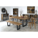  Coast2Coast Knox 75354 Industrial Style Solid Acacia Wood Dining Table with Live Edge and Iron Legs IMAGE 8