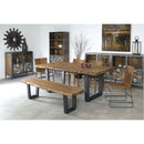  Coast2Coast Knox 75354 Industrial Style Solid Acacia Wood Dining Table with Live Edge and Iron Legs IMAGE 9