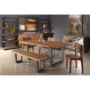  Coast2Coast Knox 75355 Industrial Style Solid Acacia Wood Dining Bench with Live Edge and Iron Legs IMAGE 4