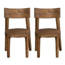  Coast2Coast Knox 75357 Set of 2 Industrial Style Solid Acacia Wood Dining Chairs IMAGE 1