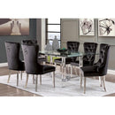  Furniture of America Casper Dining Table with Glass Top and Trestle Base CM3654T-TABLE IMAGE 3