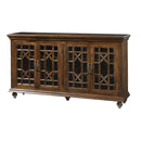  Coast2Coast Maddie 79703 Traditional 4 Door Credenza or Sideboard with Chppendale Fretwork and Glass Doors IMAGE 1