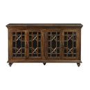  Coast2Coast Maddie 79703 Traditional 4 Door Credenza or Sideboard with Chppendale Fretwork and Glass Doors IMAGE 2