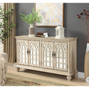  Coast2Coast Evelyn 22560 4 Door Credenza with Window Pane Fretwork IMAGE 4