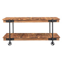  Coast2Coast Stewart 37104 Solid Wood Console Table with Metal Casters IMAGE 2