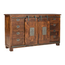  Coast2Coast Lowen 37128 Two Sliding Door Eight Drawer Credenza IMAGE 1