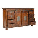  Coast2Coast Lowen 37128 Two Sliding Door Eight Drawer Credenza IMAGE 5
