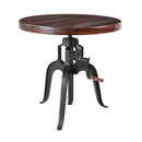  Coast2Coast Chelsea 93408 Industrial Style Solid Sheesham Wood and Iron Adjustable Bistro or Pub Table IMAGE 1