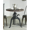  Coast2Coast Chelsea 93408 Industrial Style Solid Sheesham Wood and Iron Adjustable Bistro or Pub Table IMAGE 5