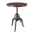  Coast2Coast Chelsea 93408 Industrial Style Solid Sheesham Wood and Iron Adjustable Bistro or Pub Table IMAGE 6