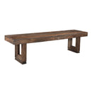  Coast2Coast Novak 98235 Solid Wood Nut Brown Finish Side Dining Bench IMAGE 1