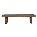  Coast2Coast Novak 98235 Solid Wood Nut Brown Finish Side Dining Bench IMAGE 2