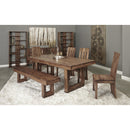  Coast2Coast Novak 98235 Solid Wood Nut Brown Finish Side Dining Bench IMAGE 3