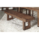  Coast2Coast Novak 98235 Solid Wood Nut Brown Finish Side Dining Bench IMAGE 4
