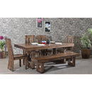  Coast2Coast Novak 98235 Solid Wood Nut Brown Finish Side Dining Bench IMAGE 7