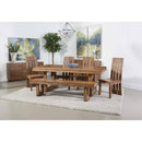  Coast2Coast Novak 98235 Solid Wood Nut Brown Finish Side Dining Bench IMAGE 8