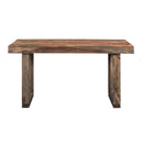  Coast2Coast Novak 98239 Solid Wood Nut Brown Finish Sofa Console Table IMAGE 2