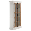  Coaster Furniture Tammi 950965 2-door Wood Tall Cabinet - Distressed White and Brown IMAGE 1