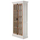  Coaster Furniture Tammi 950965 2-door Wood Tall Cabinet - Distressed White and Brown IMAGE 3