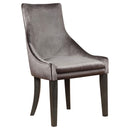  Coaster Furniture Phelps 121714 Velvet Upholstered Dining Side Chair - Grey (Set of 2) IMAGE 1