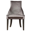  Coaster Furniture Phelps 121714 Velvet Upholstered Dining Side Chair - Grey (Set of 2) IMAGE 2
