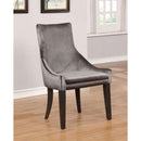  Coaster Furniture Phelps 121714 Velvet Upholstered Dining Side Chair - Grey (Set of 2) IMAGE 6