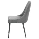  Coaster Furniture Alan 190442 Fabric Upholstered Dining Side Chair - Grey (Set of 2) IMAGE 4