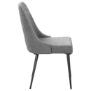  Coaster Furniture Alan 190442 Fabric Upholstered Dining Side Chair - Grey (Set of 2) IMAGE 8