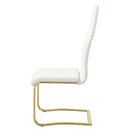  Coaster Furniture Montclair 190512 Upholstered Dining Side Chair - White (Set of 4) IMAGE 4