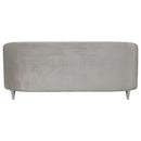  Coaster Furniture Avonlea 508461 Upholstered Sloped Arm Sofa - Grey Velvet IMAGE 6