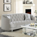  Coaster Furniture Avonlea 508461 Upholstered Sloped Arm Sofa - Grey Velvet IMAGE 9